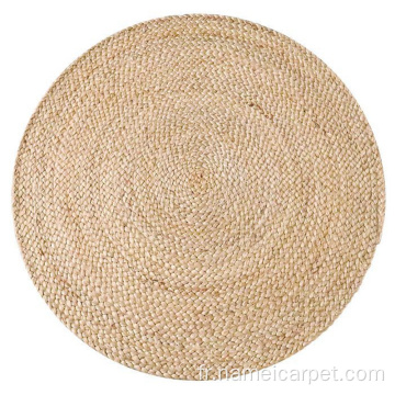 Tapis tressés de jute rond de fibre naturelle de haute qualité